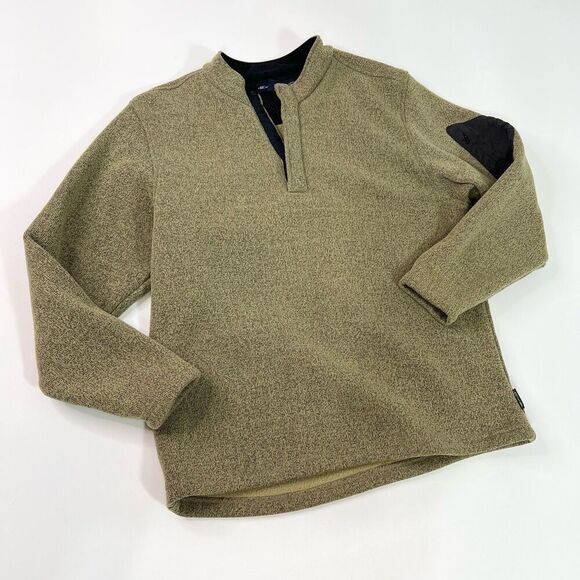 Exofficio Fleece Sweater Mens Large Outdoor 1/4 Zip Tan Pullover Long Sleeve - Picture 1 of 10